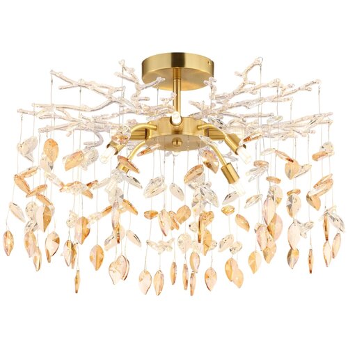 Globo Danna plafonska lampa 8xG9 zlatna sa kristalima &amp;Oslash;610 mm Slike