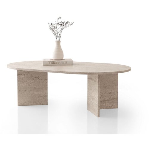 Hanah home klub sto Oscar-9544, 128x42x80 cm, Krem Cene
