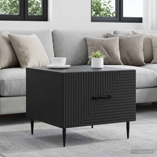 Kava Stol s ladicama Crna 49 x 50 x 40 cm Konstruirano drvo Slike