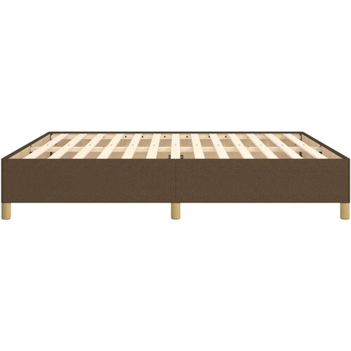  Za krevet s oprugama tamnosmeđi 180x200 cm od tkanine Slike