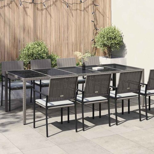  Stol za vrt Siva 250 x 100 x 75 cm poliratan Cene