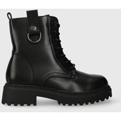 Answear Lab Čizme za žene, boja: crna, s platformom, sa srednje toplom podstavom