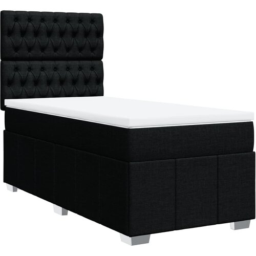 Maison Chic Box spring postelja - Vzmetna postelja z vzmetnico črna 90x200 cm blago SL23029, (21879391) Cene