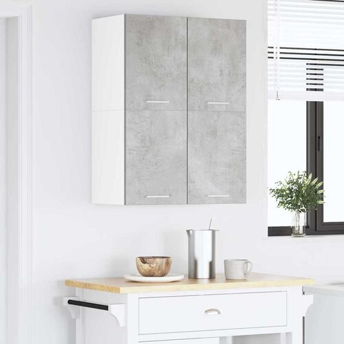  ormarić 2 pcs Beton siva i bijela 60 x 31 x 40 cm Slike