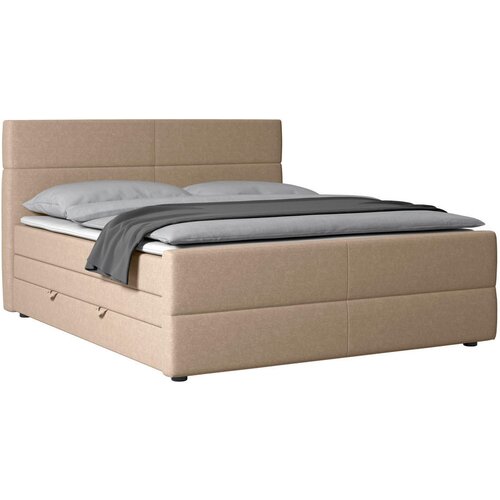 MID.YOU POSTELJA BOXSPRING 180 cm x 200 cm , kovina, umetna masa, tekstil, karton, leseni material naravne barve Cene