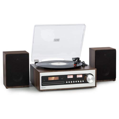 Auna Oxford SE, mini stereo sistem, DAB+/FM, funkcija BT, vinil, CD, AUX-In Cene