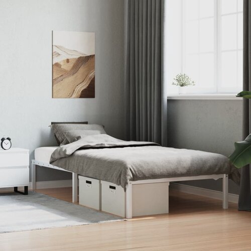 Metalni okvir za krevet bijeli 107x203 cm Cene