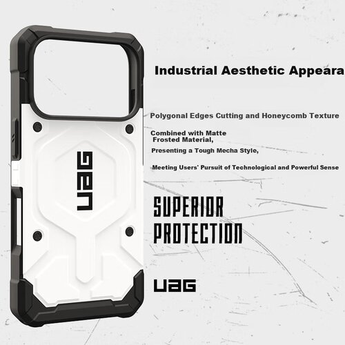  uag maska za mobilni telefon iphone 17 pro max, belo-crna Slike