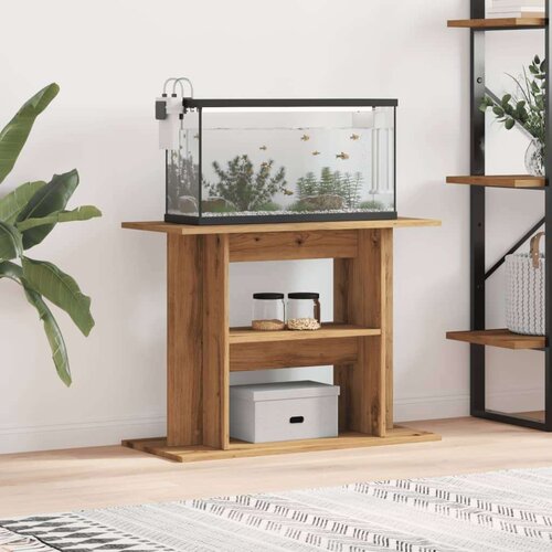 vidaXL Stalak za akvarij Artisan hrast 80x35x60 cm izrađeno drvo Cijene