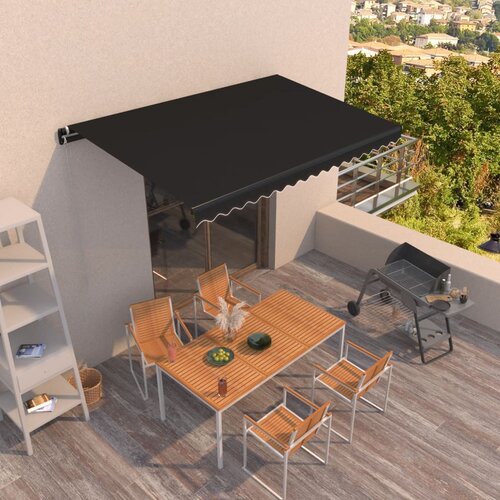 vidaXL Ročno zložljiva tenda 450x350 cm antracitna Cene