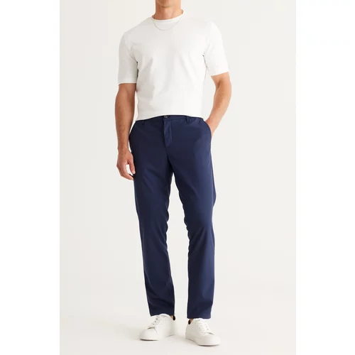 AC&Co / Altınyıldız Classics Men's Navy Blue Slim Fit Slim Fit Flexible Trousers