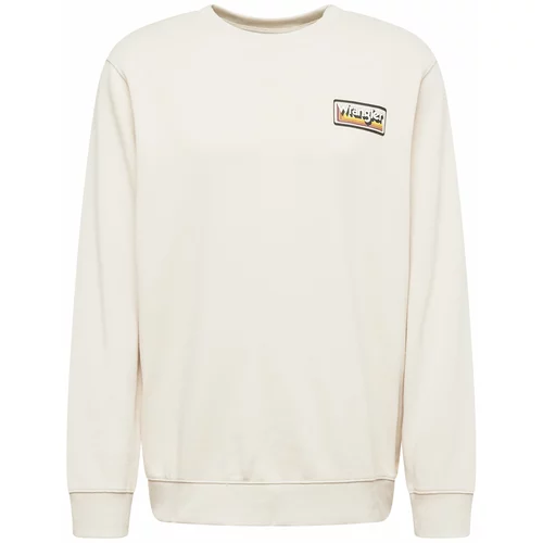Wrangler Sweater majica smeđa / žuta / narančasta / prljavo bijela
