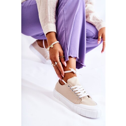 Kesi Women&amp;#039;s Sneakers On The Platform Beige Comes Slike
