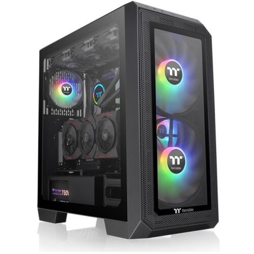 Thermaltake View 300 MX Mid tower, tempered glass 2x 200mm ARGB PWM fan, 1x 120mm ARGB Slike