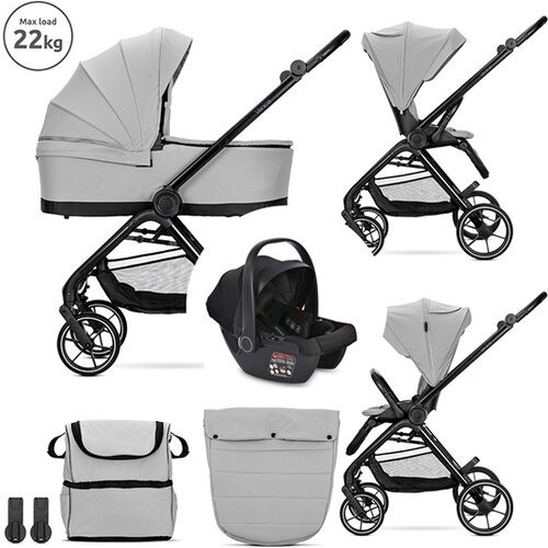 Lorelli KOLICA ZA BEBE VENICE 3U1 (22KG MAX) - GREY Cene
