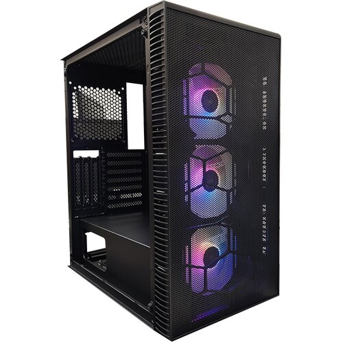 Ig Max Kuci&amp;scaron;te X3804-A06 GIANT MESH, E-ATX, ventilator RGB 3x 120mm, 3xUSB, audio panel Slike