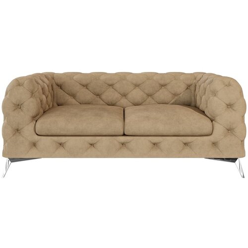 Ropez Svjetlo smeđa baršunasti sofa 185 cm Chelsea – Cene