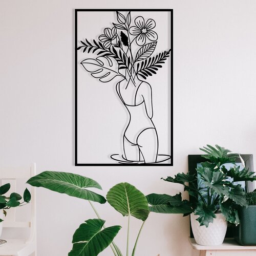 Wallity zidna dekoracija gupse, 38 x 61 cm, crna Cene