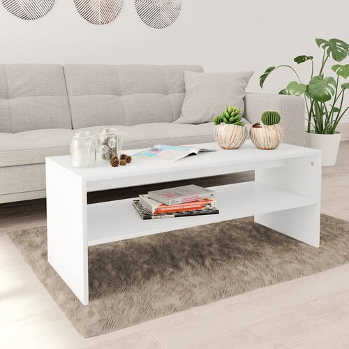  Stolić za kavu bijeli 100 x 40 x 40 cm od konstruiranog drva Cene