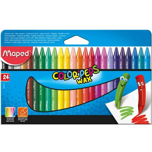 Maped Vo&amp;scaron;čene barvice Wax, 24 kosov Slike