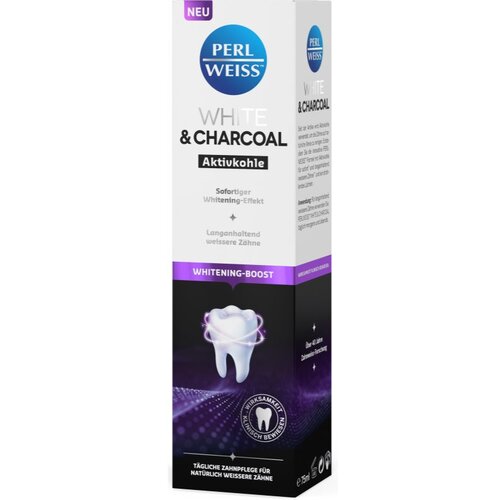 Perl Weiss White & Charcoal zobna pasta za beljenje zob 75 ml Cene