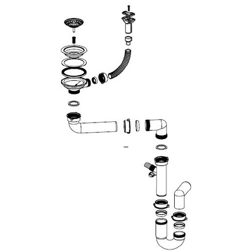 Sink Solution prostorski sifon 114 (3,1/2&amp;amp;quot;) hp Slike