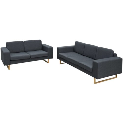 vidaXL sofa komplet dvosjed i trosjed tamno sivi Cijene