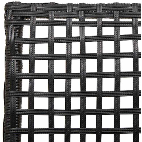  Vrtna stolica s jastukom 2 pcs Crna 55 x 53 x 85 cm poliratan Slike