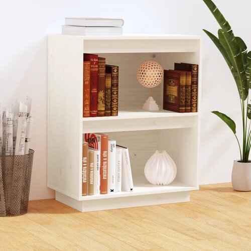 The Living Store Konzolna omarica bela 60x34x75 cm trdna borovina - Konzolna Omarica, (21435599) Slike