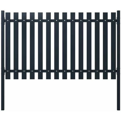  Panel za ogradu antracit 174 5 x 125 cm čelik obložen prahom