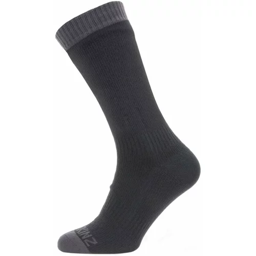 Sealskinz Waterproof Warm Weather Mid Length Sock Black/Grey L