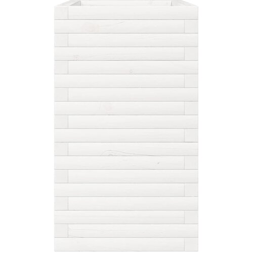  Vrtna sadilica bijela 70x40x68,5 cm od masivne borovine Slike