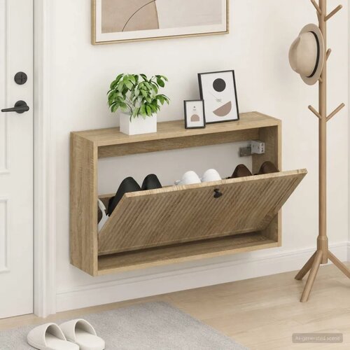 Ormar za cipele na zidu EDE 71 x 17 x 43 cm Konstruirano drvo - Hrast sonoma Cijene