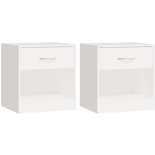 vidaXL 242547 Nightstand 2 pcs with Drawer White Cijene