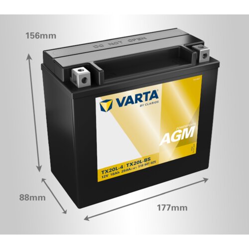 Varta akumulator powersports agm YTX20L-BS, 12V, 18Ah, d+ Cene