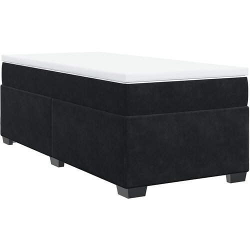 VidaXL Box spring postelja z vzmetnico črna 80x200 cm žamet, (21304757) Slike