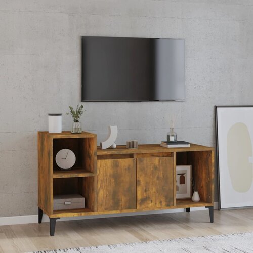 TV ormarić boja dimljenog hrasta 100x35x55 cm konstruirano drvo Cijene