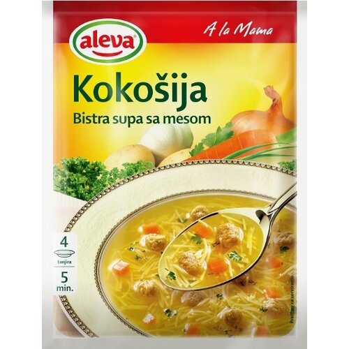 Aleva kokošija bistra supa sa mesom 45g kesica Cene