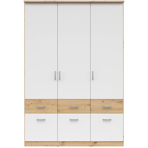 Lesnina-XXXL omara za oblačila brando, bela, hrast, š. 136 cm Cene