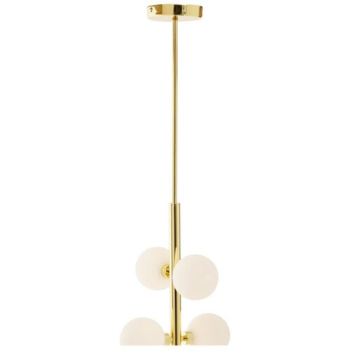 Premier Housewares Bijela/u zlatnoj boji metalna viseća svjetiljka sa staklenim sjenilom &amp;oslash; 27 cm Trieste &amp;ndash; Slike