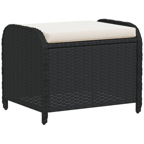  Vrtni tabure s jastukom 58x46x46 cm od poliratana Slike