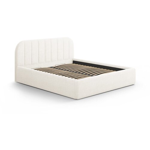 Windsor &amp;amp; Co Sofas Slonoko&amp;scaron;čena oblazinjena zakonska postelja s prostorom za shranjevanje z letvenim dnom 140x200 cm Juno &amp;ndash; Slike