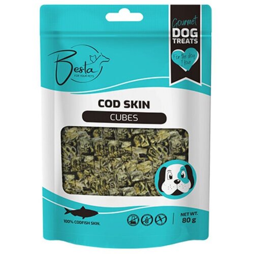 BESTA Poslastica za pse Cubes, Koža bakalara, 60 g Cene