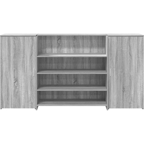  Sprejemna miza siva sonoma 200x50x103,5 cm inženirski les Slike