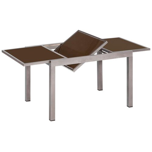 Gardenson Raztegljiva Vrtna Miza Ambia, Steklo, Aluminij, 140-200x90 Slike