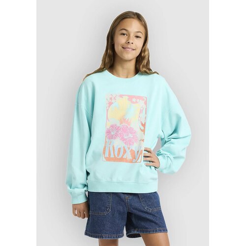 Roxy Lineup Crew Rg Terry Kids Pulover aqua splash Slike