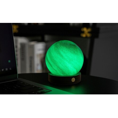Gingko LED namizna svetilka v temni naravni barvi s steklenim senčilom (vi&amp;scaron;ina 9 cm) Sand Storm &amp;ndash; Slike