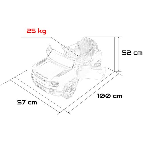  Licencirani auto na akumulator Land Rover Defender 4x4 - rozi Slike