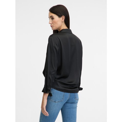 Orsay Black women's shirt with collar - Women's Cene