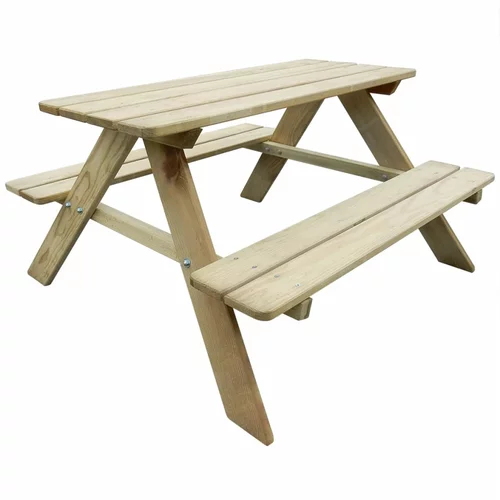  Dječji stol za piknik 89 x 89,6 x 50,8 cm od borovine